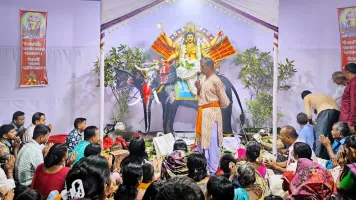 ঠাকুরগাঁওয়ের রুহিয়ায় শ্রী শ্রী বিশ্বকর্মা পূজা উদযাপন