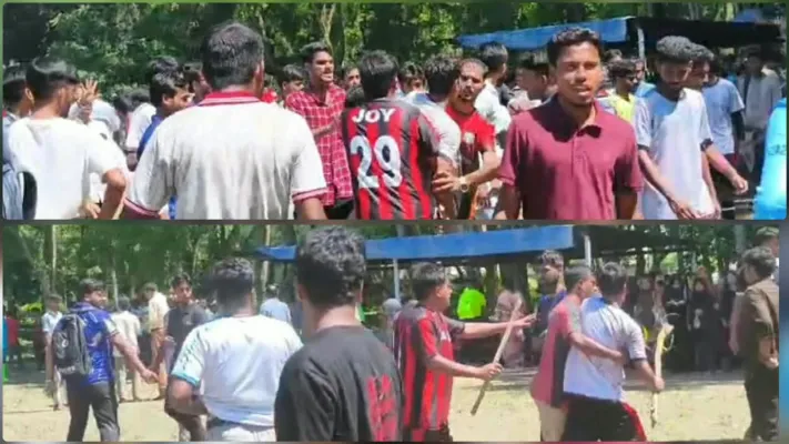 ইবিতে আন্তঃবিভাগ ফুটবল খেলায় দফায় দফায় সংঘর্ষ
