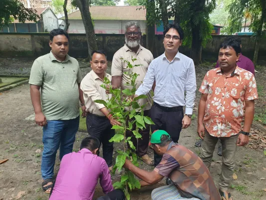 রুহিয়ায় গাছের চারা বিতরণ, অস্থায়ী উপজেলা কার্যালয়ে বৃক্ষরোপণ ইউএনও'র